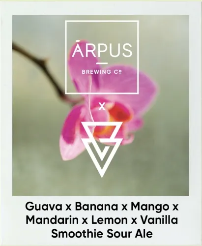Ārpus X Azvex Guava X Banana X Mango X Mandarin X Lemon X Vanilla Smoothie Sour Ale